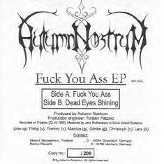 Autumn Nostrum : Fuck You Ass